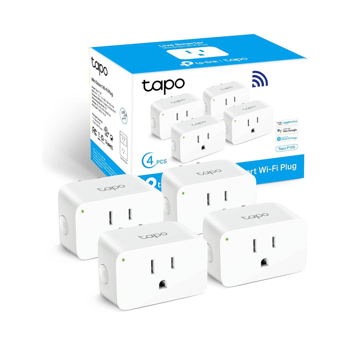 Enchufe inteligente wifi Tp-Link Tapo compatible con Alexa y Google Home